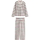 Next Pyjamas gråmelerad / smaragd / röd