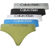 Calvin Klein 5 Pack Thongs Extra Soft Cotton Stretch