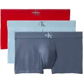 Calvin Klein 3 Pack Trunks Icon Cotton Stretch Graphic
