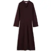 Tommy Hilfiger Scoop Neck Long Sleeve Dress WiTH Silk