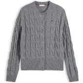 Tommy Hilfiger Pure Wool Cable Knit Slim Cardigan