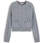Tommy Hilfiger Wool Blend Cable Knit Slim Cardigan