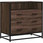 vidaXL Byrå brun ek 70x41x70 cm konstruerat trä