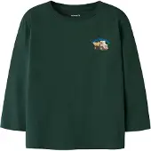 Name it T-shirt 'NMMOBRIAN' blå / mörkbrun / ljusgul / gran