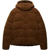 Superdry för män. M5012431A Premiumjacka med huva, brun (S), Casual, Återvunnen polyester