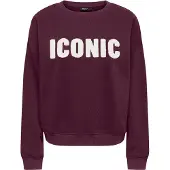 ONLY Sweatshirt cyklamen / vit