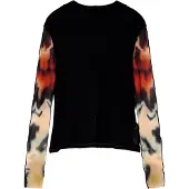 Desigual T-shirt kräm / brun / mörkorange / svart