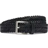 Tommy Hilfiger Square Buckle Braided Leather Belt