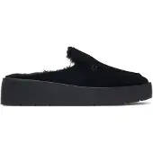Calvin Klein Suede And Faux Fur Platform Mules