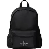 Calvin Klein Ryggsäck 'Monologo Embroidery Dome' grå / svart / vit