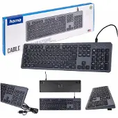 Hama wired keyboard CK-400 black-grey
