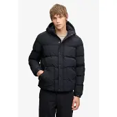 Superdry för män. M5012528A Klassisk Everest marinblå vadderad jacka (L), Casual, Återvunnen nylon, Marino