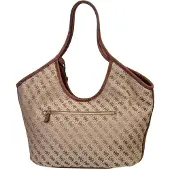 GUESS för kvinnor. HWJG2313230 Samantha Tote-väska med logotyp, beige (OSFA), Casual, Polyester