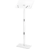 Vevor Podiumstativ, 1100 mm akrylläsarpulpet, bärbart laptopbord med bred läsyta, bokklämmor, justerbar vinkel, golvstående, för klassrum, bröllop, konferens, föreläsning och konsert