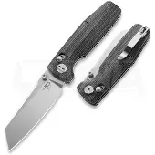 Bestech Slasher - Stonewash - Micarta fällkniv, svart