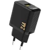 Dudao A23EU adapter 12W GaN 1xUSB-A svart