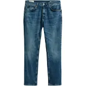 Gant för män. 1000011 Jaans Regular Fit Blå (36/34), Casual, Bomull, Denim