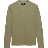 Superdry Waffle Long Sleeve Henley T-shirt Med Lång ärm