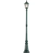 Konstsmide Lyktstolpe Firenze, 1 lampa, grön FIRENZE, Grön, Glas, Lantlig / rustik