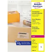 Avery L7567-25 Adressetiketter 210 x 297 mm Polyesterfilm Transparent 25 st Permanent Laser, Laser, färg, Kopiator, Färgkopiator, Färglaserskrivare