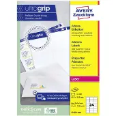 Avery-Zweckform L7159-100 Adressetiketter 63.5 x 33.9 mm Papper Vit 2400 st Permanent Bläckstråleskrivare, Laser, Laser, färg, Kopiator, Färgkopiator,