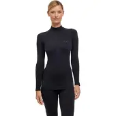 Falke - Underställ dam - W Longsleeved Shirt Turtleneck W Black för Unisex - Storlek S - Blå
