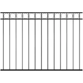 vidaXL Staketpanel stål 1,7x1,2 m svart