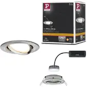 Paulmann 93877 Coin Slim LED-inbyggnadsbelysning LED LED fast installerad 6 W Järn (borstad)