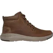 SKECHERS för män. 205175 Skinnstövletter Relaxed Fit: Parson - Ederic brun (46), Hud, Beige, Karta, Nyckelband, Casual