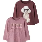 Name it T-shirt 'NMFVOTEA' beige / kräm / bär / pitaya