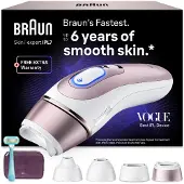 Braun Hårborttagning med pulserande ljus - - Skin i-expert PL7431 - IPL - SkinProtect-sensor - Vit och Roséguld