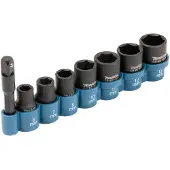 Makita - Impact socket and adapter set - 8 delar - längd: 23 mm