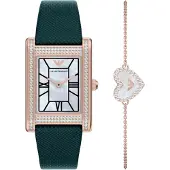 Giorgio Armani Analog klocka roséguld / grön / svart / vit