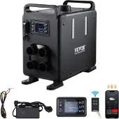 Vevor 5-8KW Dieselvärmare, 12V/24V Allt-i-ett Dieselluftvärmare, Bluetooth APP-kontroll, Fjärrkontroll och Displayskärm, CO-larm, Snabbvärmande Vertikal Bärbar Dieselvärmare för Fordon, Garage
