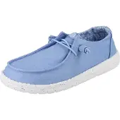 HEY DUDE Wendy Stretch Canvas Textil Kvinna Hortensia Blå Loafers