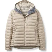 Rab - Vandringskläder dam - Microlight Alpine Hoody W Dark Pebble för Unisex - Storlek S - Beige