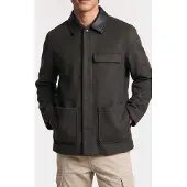 Calvin Klein Melton Wool Blend Car Coat