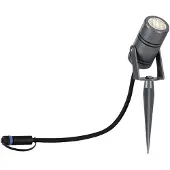 Paulmann Plug & Shine LED markspettspotlight Radon Radon, dimbar, Aluminium / grå / zink, Aluminium / grå / zink
