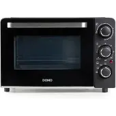 Domo Mini four électrique DOMO DO807GO - 20 L - noir - chaleur haut et bas - minuterie 120 min - 1300W