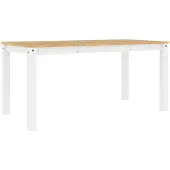 vidaXL Matbord PANAMA vit 160x80x75 cm massiv furu