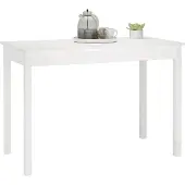 vidaXL Matbord vit 110x55x75 cm massivt furuträ