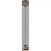 Paul Neuhaus Pendellampa Falling Rings, dimbar, Brun / mässing, Vardagsrum / matsal, Metall, Modern