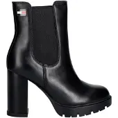 Tommy Hilfiger Tommy Jeans Leather High Block Heel Chelsea Boots