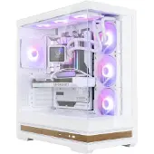 Zalman P40 Namu - Mid tower - ATX - genomskinlig sidopanel (härdat glas) - ingen strömförsörjning (ATX) - vit - USB/ljud