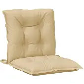 vidaXL Stolsdynor med Lågt Ryggstöd, 2 st, Beige Melange