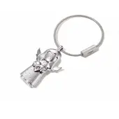 Troika nyckelring Valerie, Swarovski-ängel, metall, silver