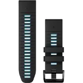 Garmin - Sportklockor - Bracelet QuickFit 26mm Silicone Noir / Bleu Cirrus för UnisexSilikon - Svart