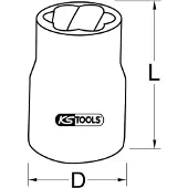 Ks Tools 9133863 9133863 Kraft-hylsnyckelinsats 13.0 mm 3/8