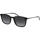 HUGO Black-acetate sunglasses with stainless-steel temples