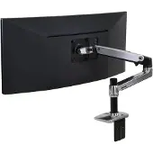 Ergotron LX - Monteringssats (vridbar arm, bordsfäste, förlängningsadapter, kransmontrad bas, 7-tums stång) - för LCD-display - polerat aluminium - skärmstorlek: upp till 34 tum